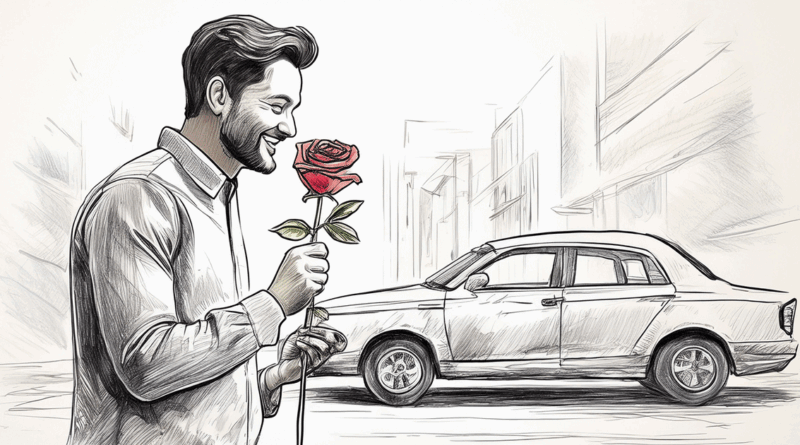 "Me regalaron una rosa y compré un coche."